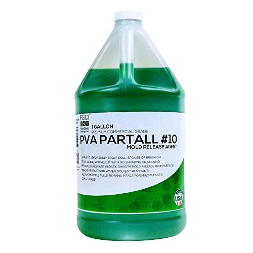 Partall PVA 10 Liquid Mold Release 1 Gallon, Premium Casting Release for Silicone and Resin Molds, Easy Release for Fiberglass and Composite Work - size: 1 Gallon