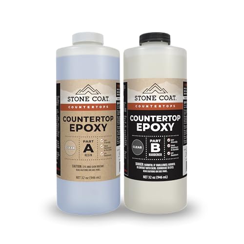 Stone Coat Countertops Epoxy Resin Kit for Countertops, Bar Tops, 1/2 Gallon - size: 1/2 Gallon