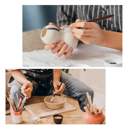 5 PCS Silicone Paint Brush, Professional Silicone Sculpting Tools Flexible Clay Carving Tools Rubber Color Shapers Brushes for DIY Handicraft Silicone Shaping Carving Pottery Artwork