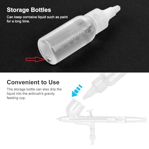 10PCS Paint Bottles, 30ml Airbrush Bottles, Paint Containers Suitable for Storing Various Paints and Other Liquids
