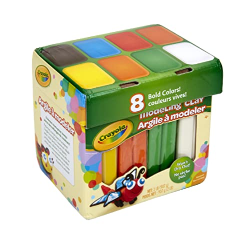 Crayola Modeling Clay in Bold Colors, 2lbs, Gift for Kids, Ages 4 & Up (Pack of 8) - size: Small (Pack of 8)