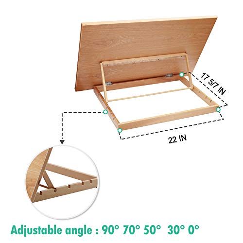 Falling in Art Extra Large 5-Position Wood Drafting Table Easel Drawing and Sketching Board, 29 1/2 Inches by 19 2/3 Inches - style: 29 1/2 L * 19 2/3 W