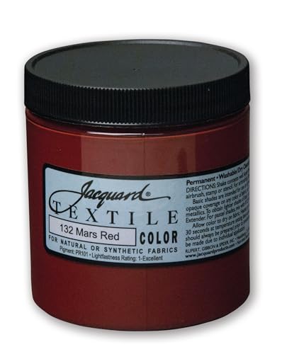 Textile Color Paint Mars RED - color: Mars Red, size: 8 Fl Oz (Pack of 1)