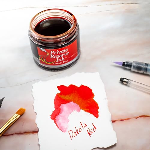 Private Reserve Premium Fountain Pen Ink, 60ml Bottle, Dakota Red | Premium fountain pen ink with smooth flow, rich color, and reliable everyday writing performance. - color: Dakota Red