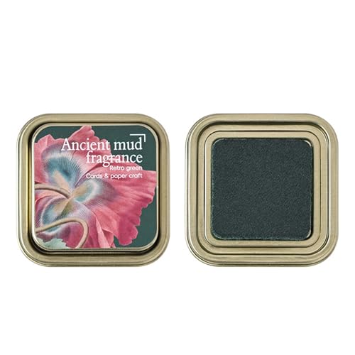 1Pc Oil Based Inks Pad Washable Craft Mat Stamp Assorted Color for Journaling Scrapbooking Traditional Color Crafting Oil Based Inking for Artist Enthusiasts - color: Green