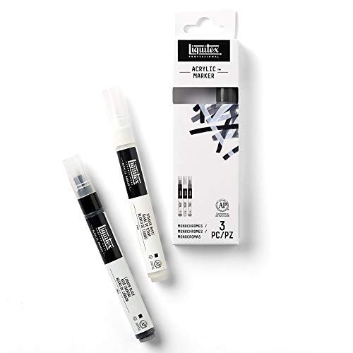 Liquitex Professional Paint Marker Set, 3 Piece, Monochromes - style: Monochromes Fine 3 Set