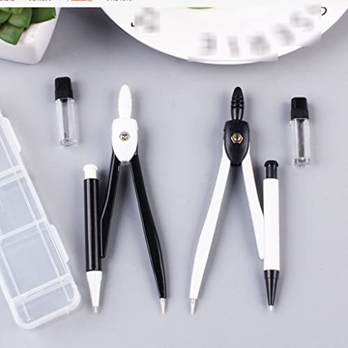 LUNIZ Drawing Compass Compass Metal Student Exam Drawing Size Stationery Set School Study Stationery Multifunctional Compass Straight Ruler Triangle Drafting Tools
