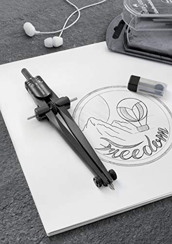 Faber-Castell Stream Quick-Set Compass - Black Stone, 174530