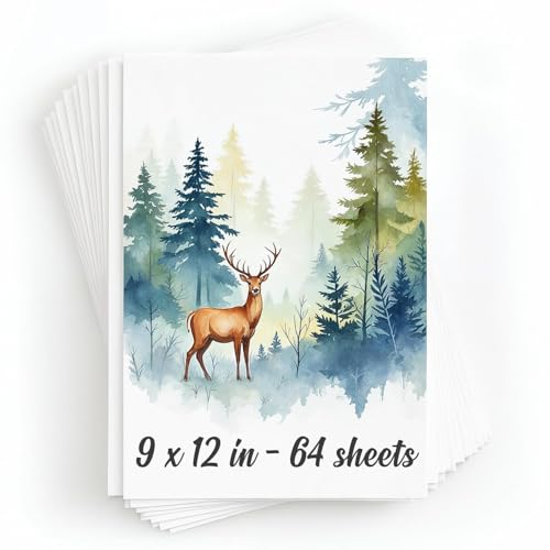 64 Sheets Watercolor Paper Pad - 9"x12" - Water Color Paper 140lb/300gsm - 100% Cotton Pulp - Art Supplies for Kids & Adults - for Painting, Artist Sketch, Easel, Loose Drawing - size: 9" x 12", 64 Sheets