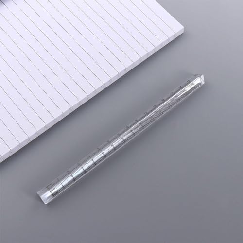 Transparent Triangle Ruler Small Architectural Scale Ruler Pocket Size Ruler Metric Ruler Plastic Clear Ruler Triangle Ruler Drafting Tools Office and School Supplies