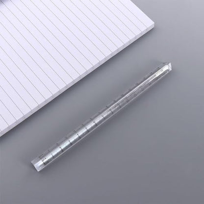 Transparent Triangle Ruler Small Architectural Scale Ruler Pocket Size Ruler Metric Ruler Plastic Clear Ruler Triangle Ruler Drafting Tools Office and School Supplies