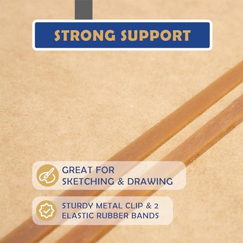 Falling in Art 19x25 Sketch Board, Drawing Tote Board for Artists with Sturdy Clip and Rubber Bands, Portable Art Clipboard for Classroom and Studio Drawing - size: 19X25"