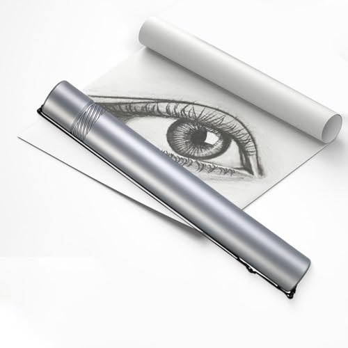 Fancyes Poster Storage Tube Round Storage Case 20"-37" Extendable with Adjustable Strap for Paper Rolls Drawings Documents, Gray - color: Gray
