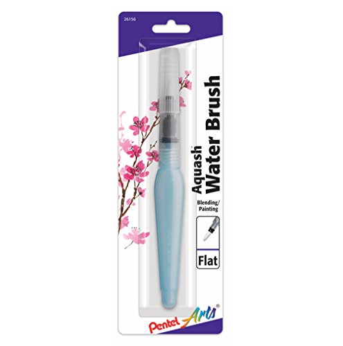 Pentel Arts Aquash Water Brush, Flat Tip, 1-Pack Carded (FRHMHBP) - style: Flat Tip