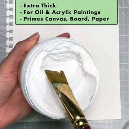 Grumbacher 52516 16-Ounce Gesso (Hyplar) Artists Acrylic Medium Jar