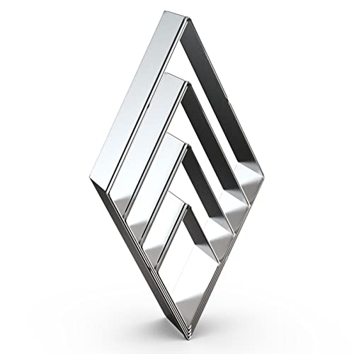Rhombus Diamond Cookie Cutter Set - 4 Piece Assorted Sizes (5 Inch, 4 Inch, 3 Inch, 2 Inch) - Stainless Steel - color: Rhombus