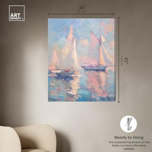 Art Remedy Set Sail Gallery Wrapped Sailing 1 Piece Canvas Wall Art, 36" x 45", Gallery Wrapped - color: Gallery Wrapped, size: 45"L x 36"W