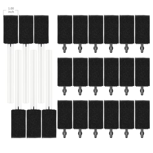 XDT Sponge Paint Brushes 24Pcs 1Inch, Disassemblable Foam Brushes for Painting, Staining & Crafting Art Paint Sponges Set - size: 1Inch 24Pc