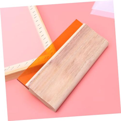 EXAOMBLE Family-Friendly Silk Screen Printing Kit Frame Squeegees Transparency Film Mask Tape