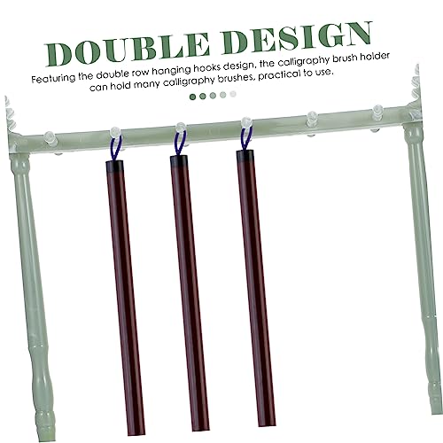 Veemoon Chinese Calligraphy Brush Holder Solid Wood Pen Holder Brush Pen Storage Rack Workmanship Vertical Drying Rack Chinese Style