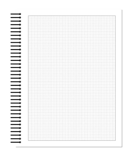 Grid Sketchbook. Spiral Bound Journal Style Sketchbook for Pencil, Ink, Marker, Charcoal and Watercolor Paints. Art, Design and Education. (8.5" x 11") (1)