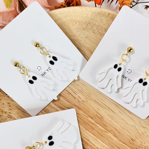 Xaekicr Halloween Ghost Polymer Clay Cutters – 3 Pcs Spooky Clay Cutters for Earrings and DIY Crafts, Polymer Clay Tools for Jewelry Making - color: X color