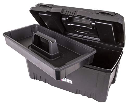 ArtBin 6918AB Twin Top 17 inch Supply Box, Portable Art & Craft Supply Organizer with Handle, [1] Plastic Storage Case, Black - color: Black