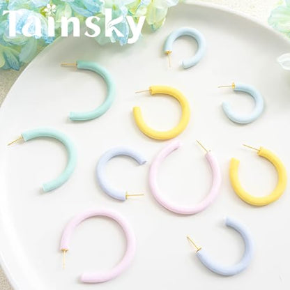 Tainsky Hoop Earring Guide Polymer Clay Cutter, 5 Sizes Round Hoop Earring Guide for Polymer Clay Earrings - color: Hoop Guide
