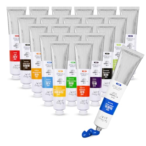 Paul Rubens Oil Paint, 20 Bright Oil Colors with High Saturation, 50ml Large Capacity Tubes, Faster Drying Time with Creamy Texture and Consistency for Artists, Students, Beginners - color: Multicolor-02