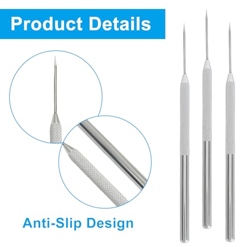 ISDVBUY 20 Pack Aluminum Clay Carving Tools Silver 6.1 Inch Stainless Steel Tips Needle Tool Set Clay Sculpting Tools for Ceramics, Sculpting, DIY Craft, Detailed Carving
