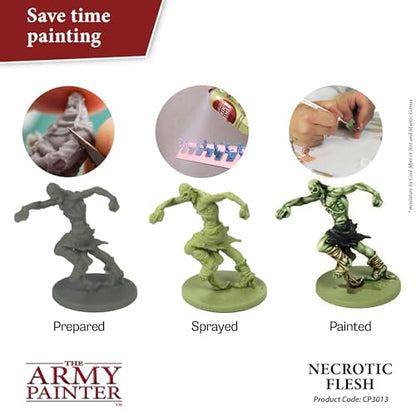 The Army Painter Color Primer Spray Paint, Necrotic Flesh, 400ml, 13.5oz - Acrylic Spray Undercoat for Miniature Painting - Spray Primer for Plastic Miniatures - color: Necrotic Flesh