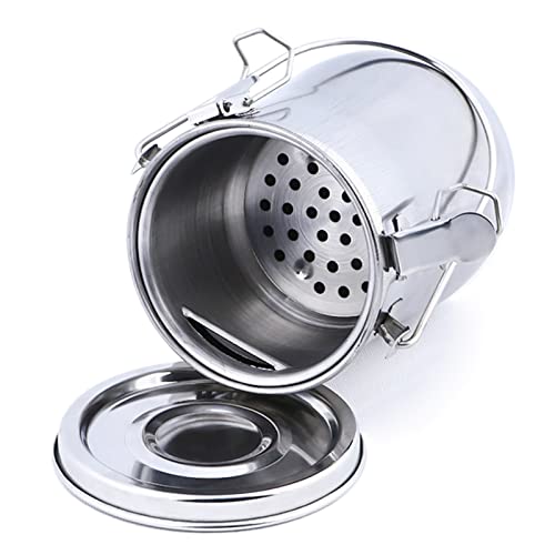 Tosnail Stainless Steel Leak-Proof Paint Brush Washer with Lid and Removable Filter Screen Portable Paint Brush Cleaner - Large - style: Leak-Proof Large