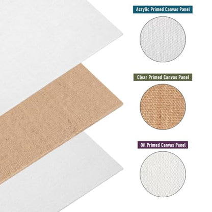 Vista Jute Oil-Primed Canvas Panels - 6"x8", 3 Pack - Blank Canvas for Traditional Oils, Eco Friendly, 100% Jute, Triple Primed, Extra Coarse Texture, Ideal for Dry Brush and Impasto Techniques - size: 6"x8"