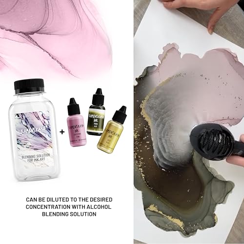 Kamenskaya Alcohol Ink Set - 34 Color Variations - Set #25-4 Alcohol Inks x 0.51 fl oz (15 ml) - color: 25, style: Pastel inks