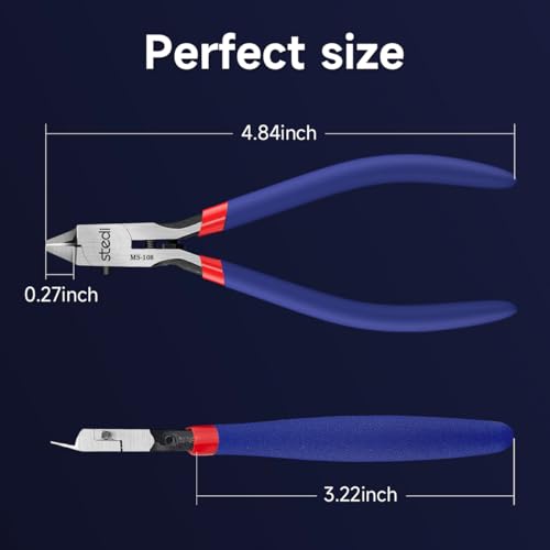 stedi Model Nippers,Model Tools for Advancers,Ultra-thin Single Blade,Sprue Cutter for Plastic Model Building,Hyper Precision Nippers,5-inch Non-slip Grip,Gundam Nippers - style: Ultimate Single-edged（High-end professional)