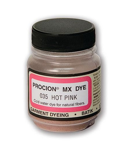Jacquard Procion MX Tie Dye Powder Hot Pink, 2/3 Ounce Jar for Fabric and Clothing | Permanent and Washfast - color: Hot Pink, size: 1 Count (Pack of 1)