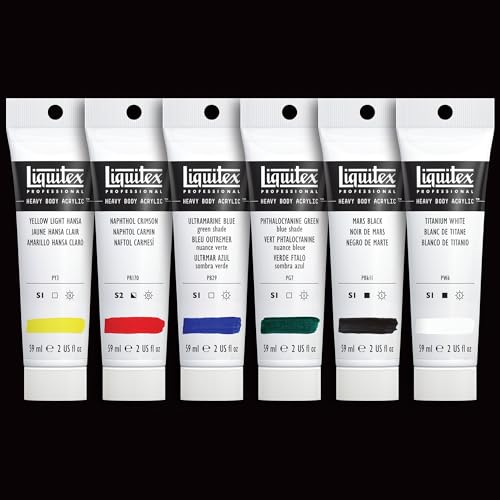 Liquitex Professional Heavy Body Acrylic Paint, Classic 6 x 59ml (2-oz) Set - style: Classic Set 6 x 59ml (2-oz)