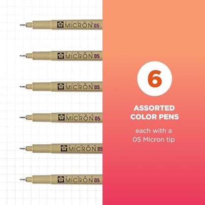 SAKURA Fine, 6 Piece Set, Colors may vary, 6 Count