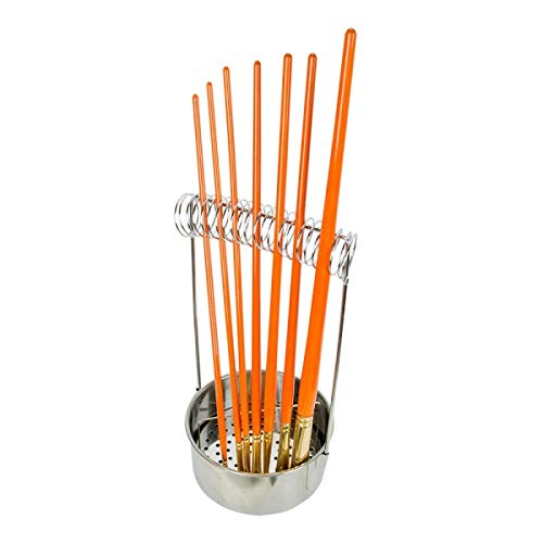 Creative Mark Aluminum Brush Washer & Dryer All in One, 4" Basin for Washing Brushes and Spiral Wire Drying Rack, Aluminum