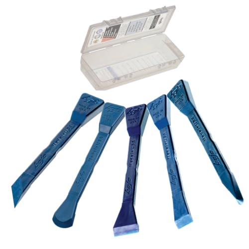 Bojo Tools - 5-Piece Edge Plastic Scraper Kit - Heavy Duty - size: 5-Piece Edge Plastic Scraper Kit