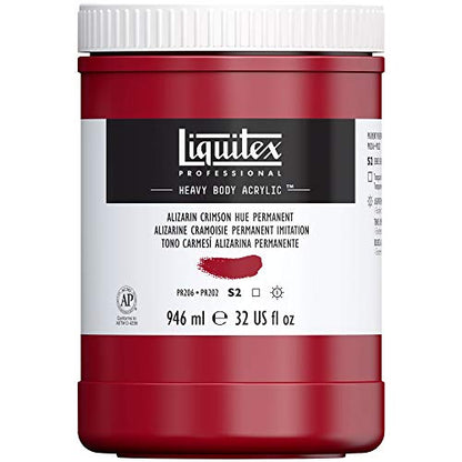 Liquitex Professional Heavy Body Acrylic Paint, 32-oz (946ml) Pot, Alizarin Crimson Hue Permanent - color: Alizarin Crimson Hue Permanent, style: 32-oz Pot