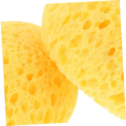 KOMBIUDA 4pcs Wall Texture Repair Sponge Set, Removable Yellow Drywall Patch Sponges for Ceiling and Wall DIY Painting, Artist Craft and Home Decor Tools
