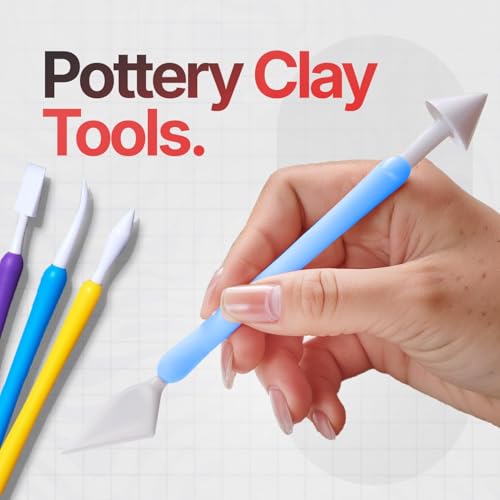 19 Pcs Clay Sculpting Tools, Polymer Clay Tools & Air Dry Clay Accessories, Modeling Clay Kit for Kids & Adults, Pottery Ceramic Tools Sculpting Tool Set with Stylus & Scraper - size: Pack of 19
