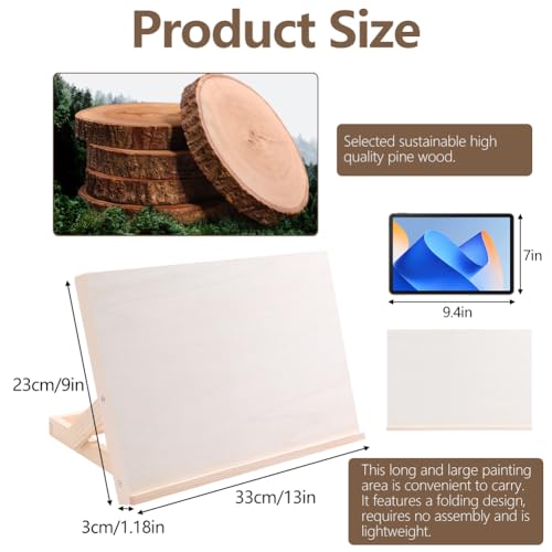 2 Pack Tabletop Easel for Painting, Adjustable Desktop Easel Portable Art Easel for Canvas Painting, iPad, Book Display, Artwork Holder - 13 x 9 Inches
