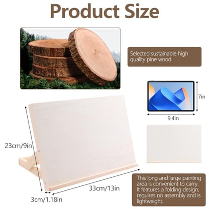 2 Pack Tabletop Easel for Painting, Adjustable Desktop Easel Portable Art Easel for Canvas Painting, iPad, Book Display, Artwork Holder - 13 x 9 Inches