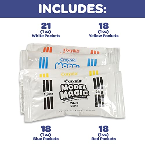Crayola Model Magic (75ct), Kids Modeling Clay Alternative, 1oz Packs, Teacher Appreciation School Supplies & Classroom Essentials, Air Dry Clay, Ages 3+ - color: Multicolor, size: 75ct