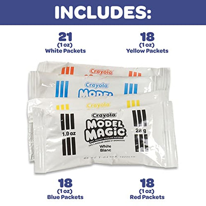 Crayola Model Magic (75ct), Kids Modeling Clay Alternative, 1oz Packs, Teacher Appreciation School Supplies & Classroom Essentials, Air Dry Clay, Ages 3+ - color: Multicolor, size: 75ct