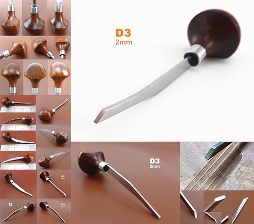1pc D3-2mm Print Woodcut Copperplate Etch Carving Knife Flat Groover Graver Scorper Tool