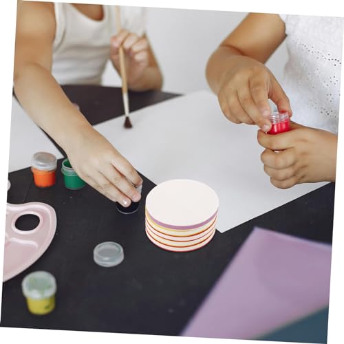 ARTIBETTER 5pcs Round Rubber Carving Blocks for DIY Stamp Making Durable Soft Rubber Engraving Material for Craft Projects and Art Practice