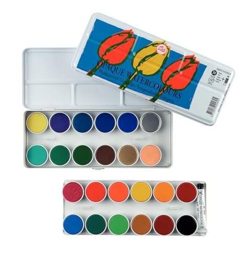 Talens Royal Rembrandt Oil Color Paint Tube Basic Paint Set, 15ml Tubes, Set of 24 Colors